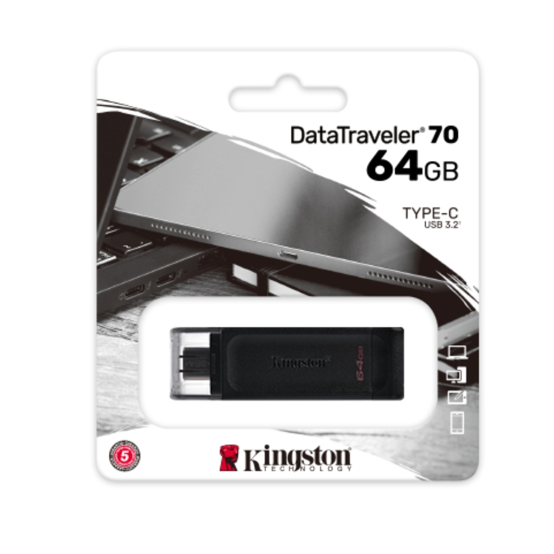 Kingston DataTraveler 70 64GB USB-C Flash Memory
