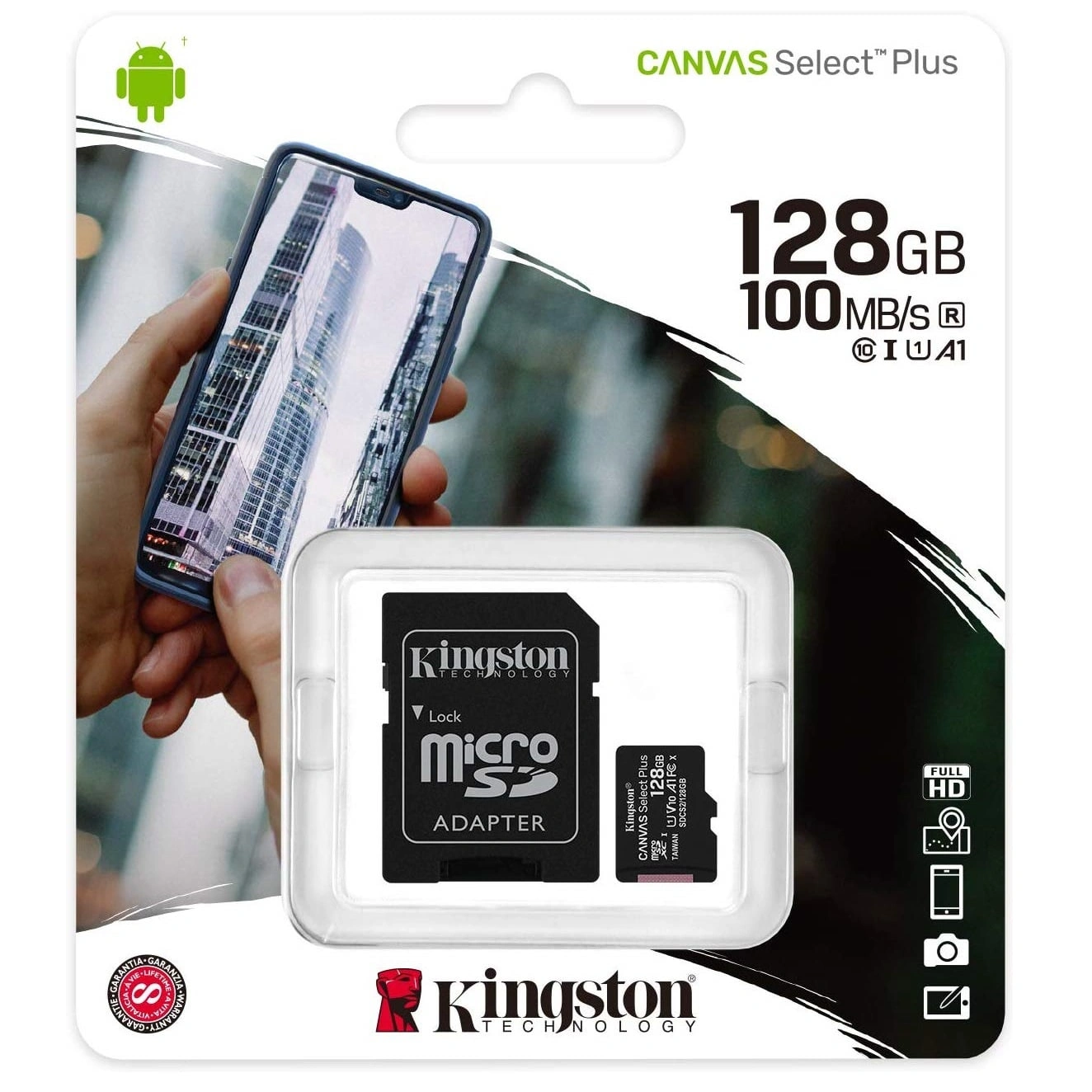 KINGSTON SDCS2/128GB CANVAS SELECT PLUS MICRO SD CARD