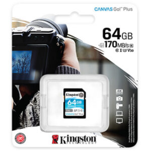 Kingston Canvas Go! Plus 64GB SDG3 Memory Card