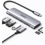 UGREEN 6 in 1 -20956A (3*USB-A -HDMI-SD CARD-TF CARD)Multifunction Adapter