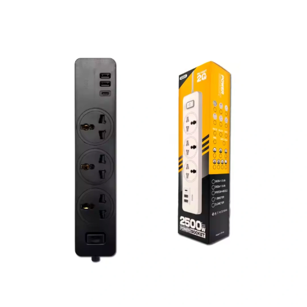 2500W 3 Port Power Socket 4303 with 2 USB ports and 1 TYPE C Port