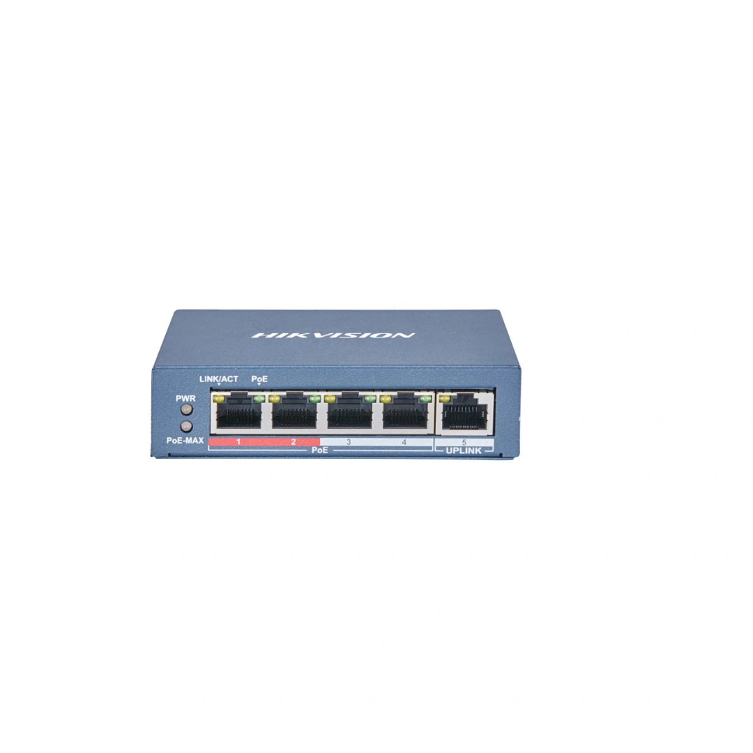 Hikvision 4 Port Fast Ethernet Unmanaged POE DS-3E0105P-E(B) Switch