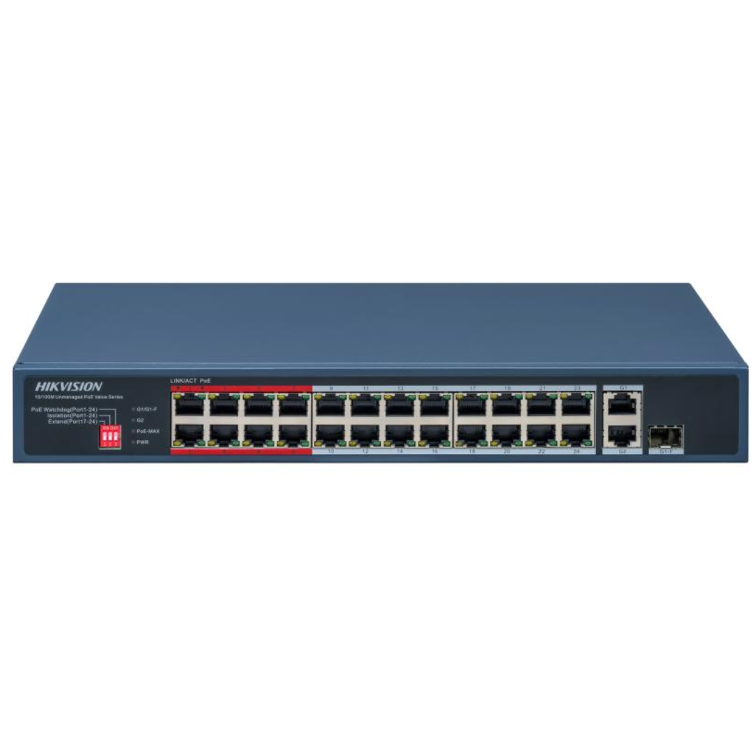 Hikvision 24 Port Fast Ethernet Unmanaged POE DS-3E0326P-E(C) Switch