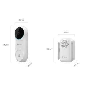 Ezviz DB2C Kit Wire-Free Video Doorbell with Chime