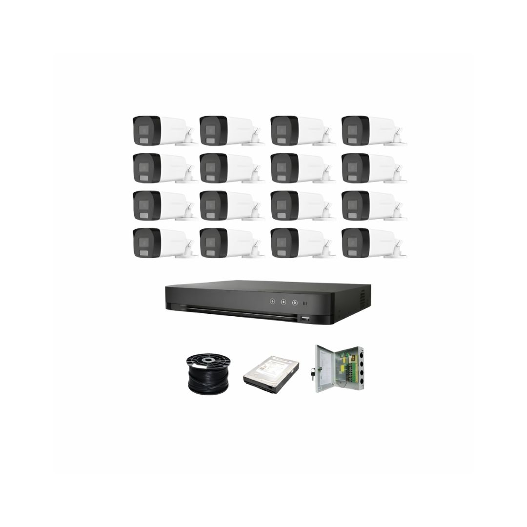 Hikvision 5mp 16 Cameras Hybrid Light Security System
