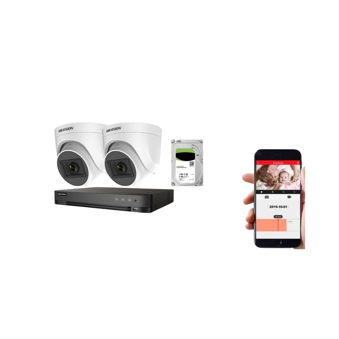 Hikvision 5mp 2 Cameras Security System