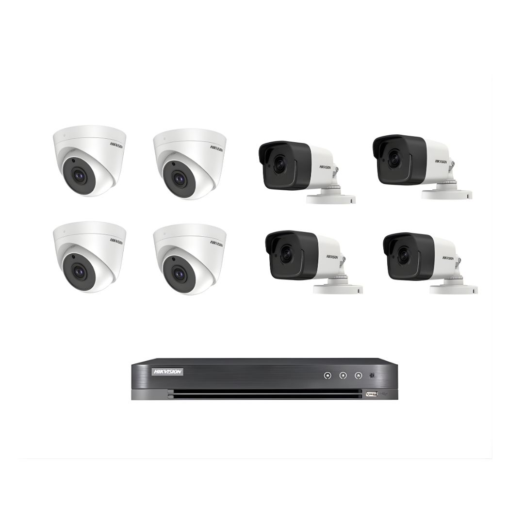 Hikvision 5mp 8 Cameras Hybrid Light Security System