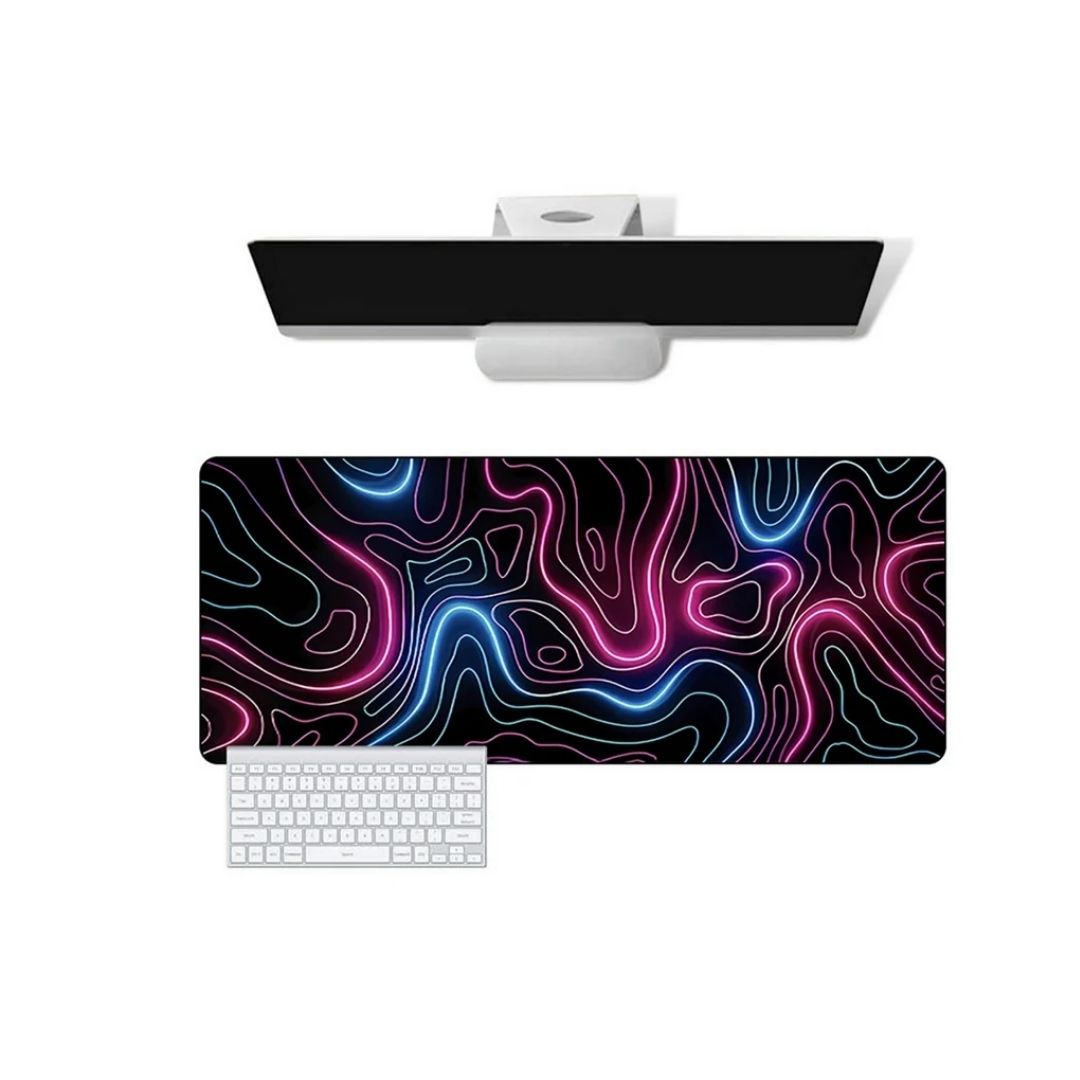 long black and blue mousepad 30 x 80 x 0.3cm