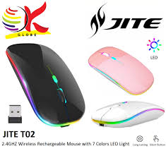 T-02 Rechargeable wireless LED mouse