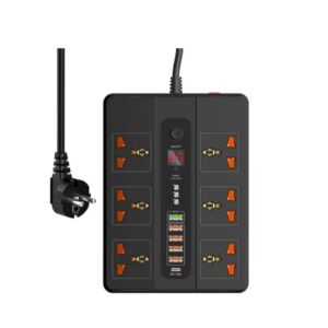 3000W ultra high speed 6 port power socket with 5 USB ports and 1...