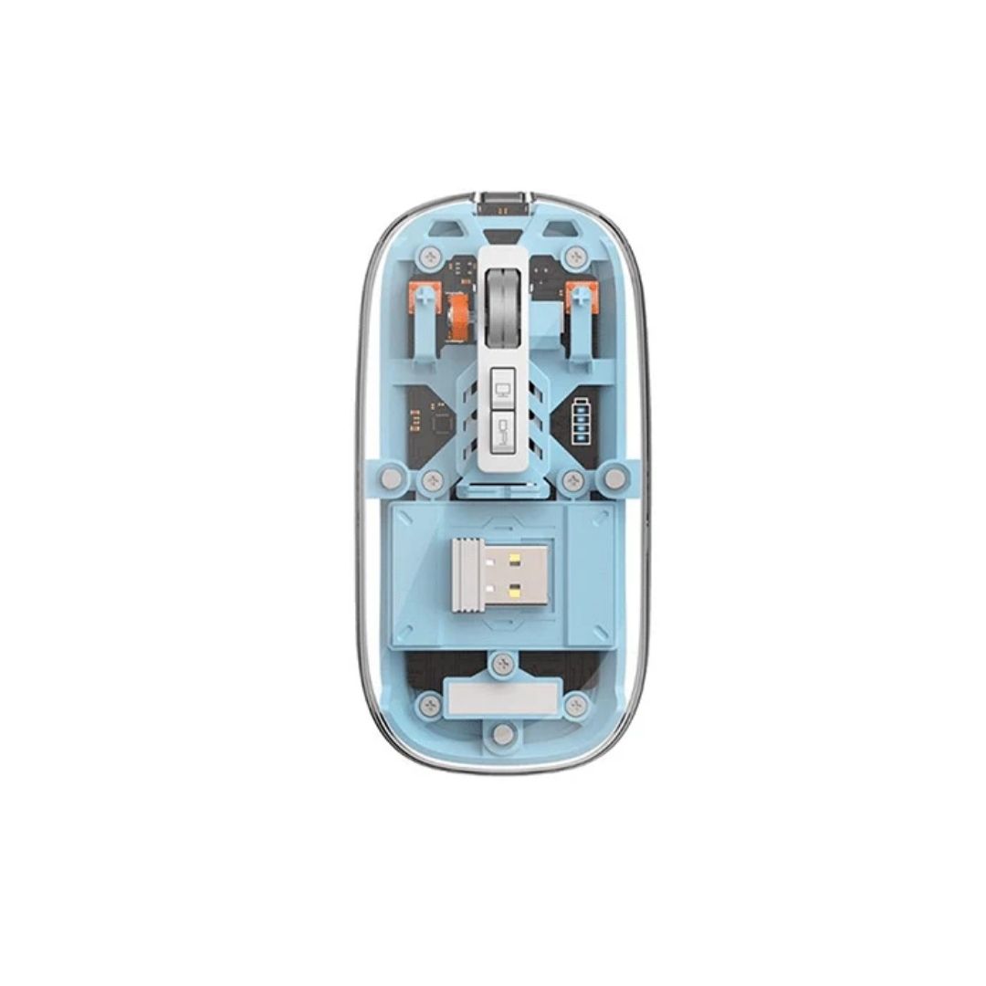 Q-10 Transparent wireless LED mouse (multi-color)
