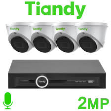Tiandy 2MP ColorVU-4 Cameras Security System