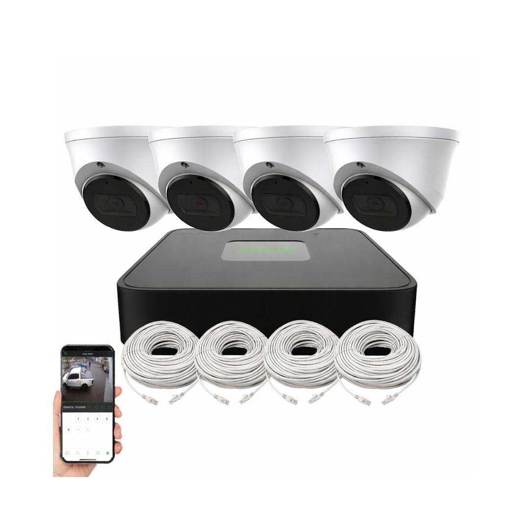 Tiandy 2mp-6Cameras Security System