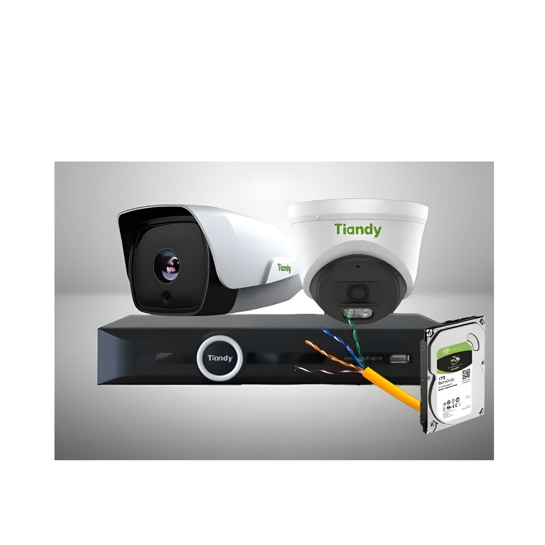 Tiandy 2mp ColorVU-6Cameras Security System
