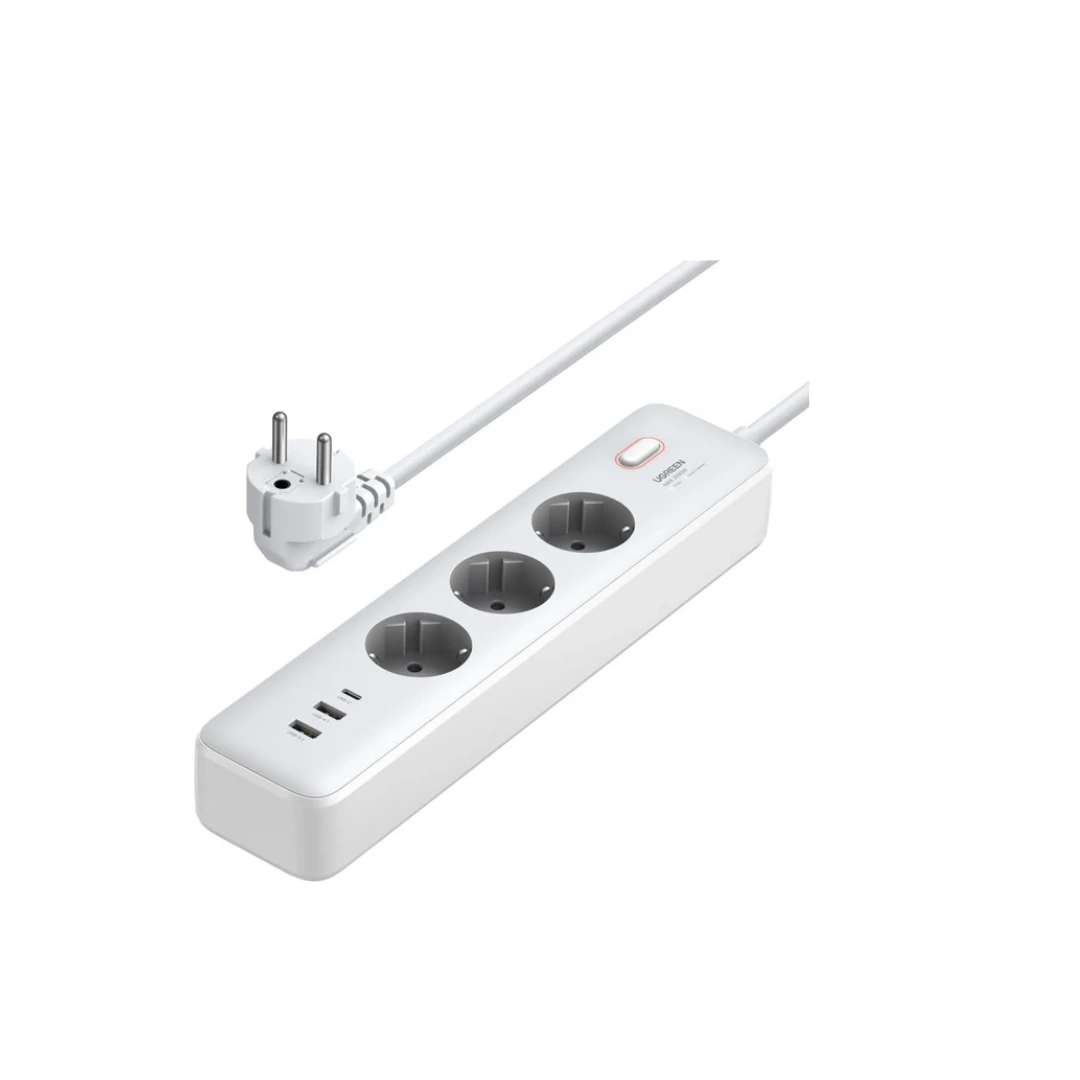 UGREEN (25357) 30W 3 AC Power Strip with Master Switch (2A1C) DE