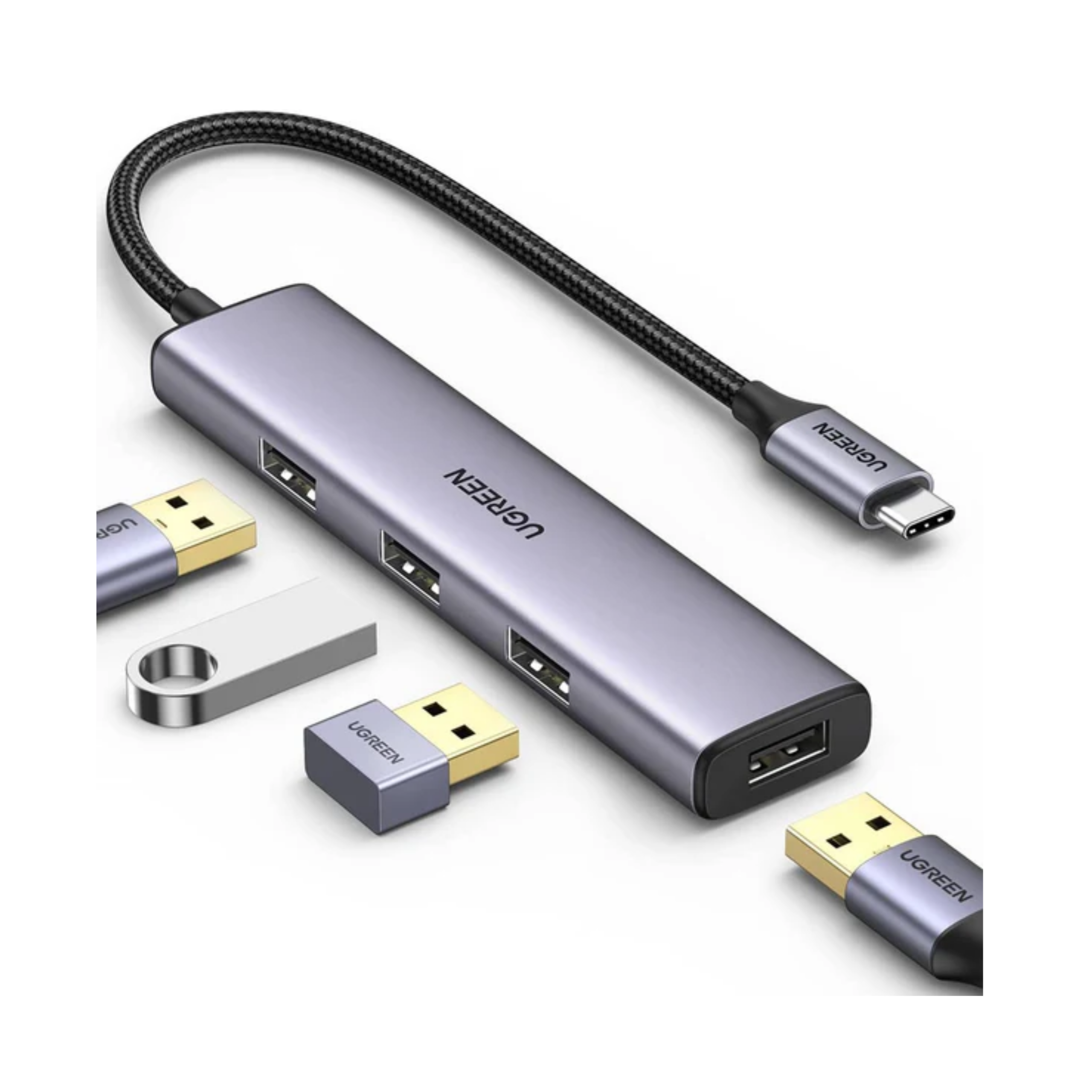 Ugreen ( 20841) HUB USB Type C splitter - 4x USB 3.2 Gen 1 silver