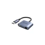 Ugreen audio adapter USB Type C (male) - USB Type C PD QC (female) + 3.5mm mini jack (female) gray (CM231)