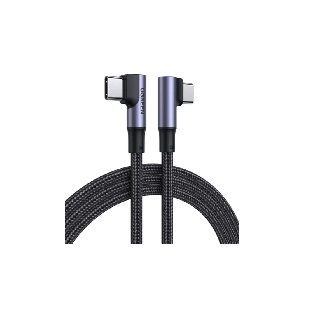 UGREEN (US335) Right Angle USB-C 2.0 Male To Angled USB-C 2.0 Male 5A Data Cable