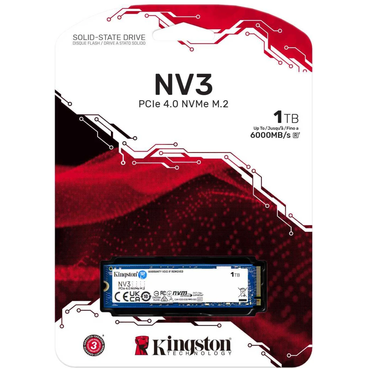 Kingston NV3 1TB NVMe Internal SSD